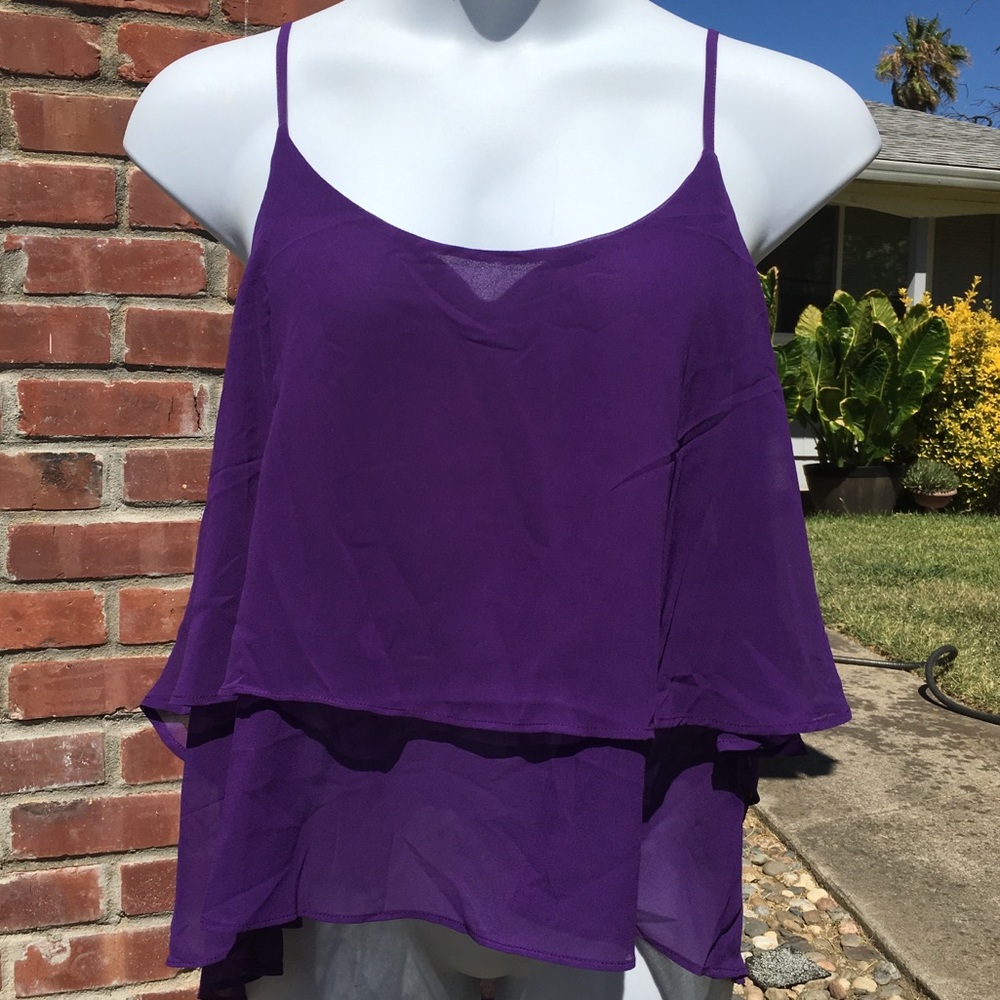Sheer purple tank